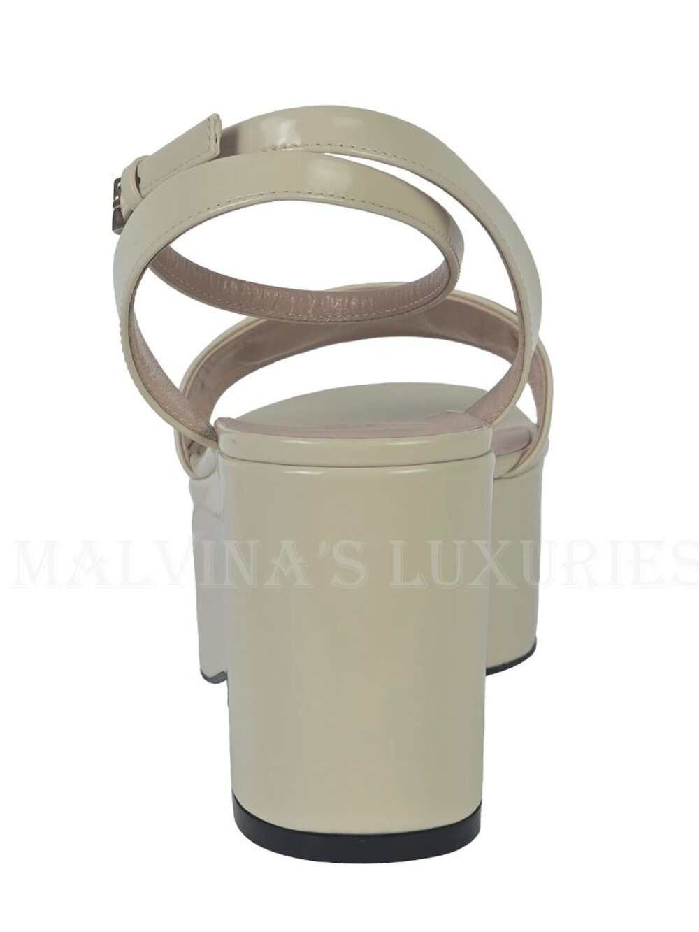 GUCCI SHOES LADY IVORY LEATHER PLATFORM HORSEBIT SANDALS sz 39 9 US - Picture 10 of 17